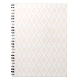 Beige och vit diamant mönster anteckningsbok