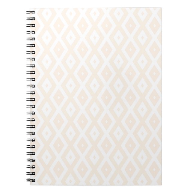 Beige och vit diamant mönster anteckningsbok (Framsidan)