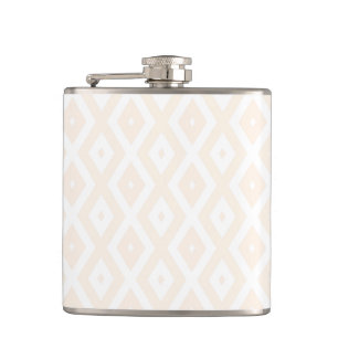 Beige och vit diamant mönster fickplunta