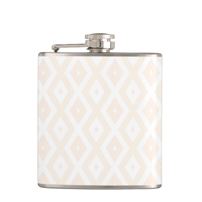 Beige och vit diamant mönster fickplunta (Framsidan)