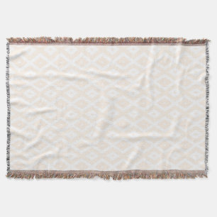 Beige och vit diamant mönster filt