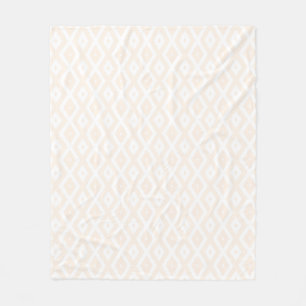 Beige och vit diamant mönster fleecefilt