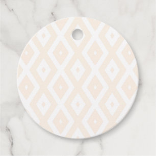 Beige och vit diamant mönster gåvor etiketter