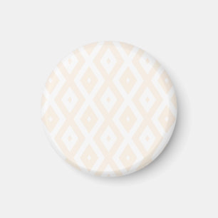 Beige och vit diamant mönster magnet