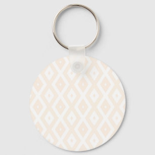 Beige och vit diamant mönster nyckelring