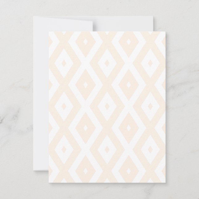 Beige och vit diamant mönster OSA kort (Framsida)