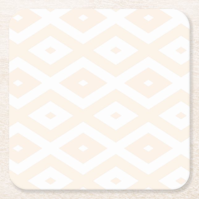 Beige och vit diamant mönster underlägg papper kvadrat (Framsidan)