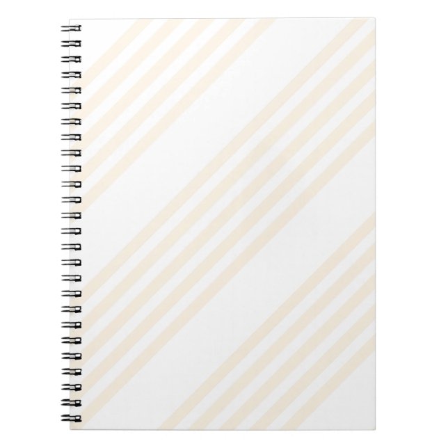 Beige och vit fem rand mönster anteckningsbok (Framsidan)