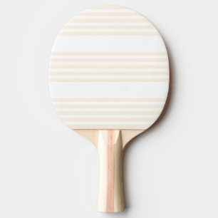 Beige och vit fem rand mönster pingisracket