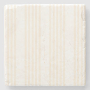 Beige och vit fem rand mönster stenunderlägg