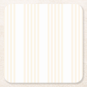 Beige och vit fem rand mönster underlägg papper kvadrat
