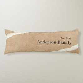 Beige och vit jordton, minimalistisk familj kroppskudde