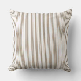 Beige och vit randig rand kudde