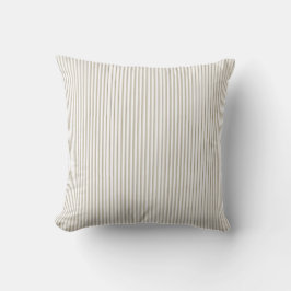 Beige och vit randig rand kudde