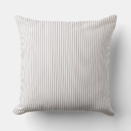Beige och vit randig rand kudde