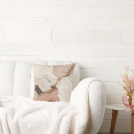 Beige och vit sten marmor effekt kudde