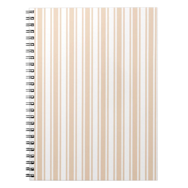 Beige och white candy rand anteckningsbok (Framsidan)