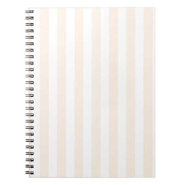 Beige och white candy rand anteckningsbok (Framsidan)
