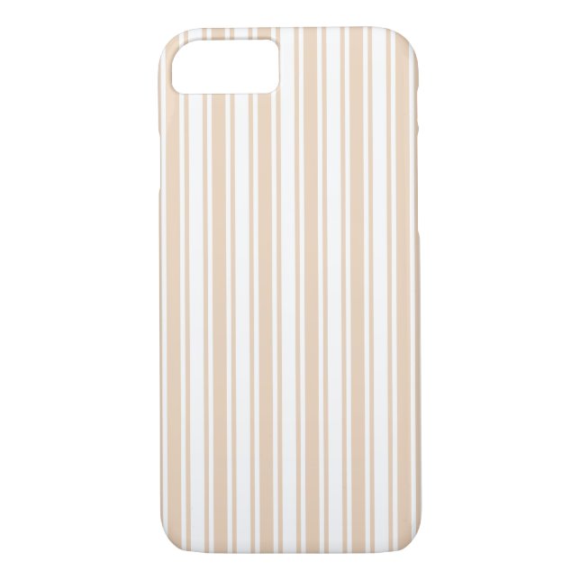Beige och white candy rand Case-Mate iPhone skal (Baksida)