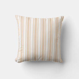 Beige och white candy rand kudde