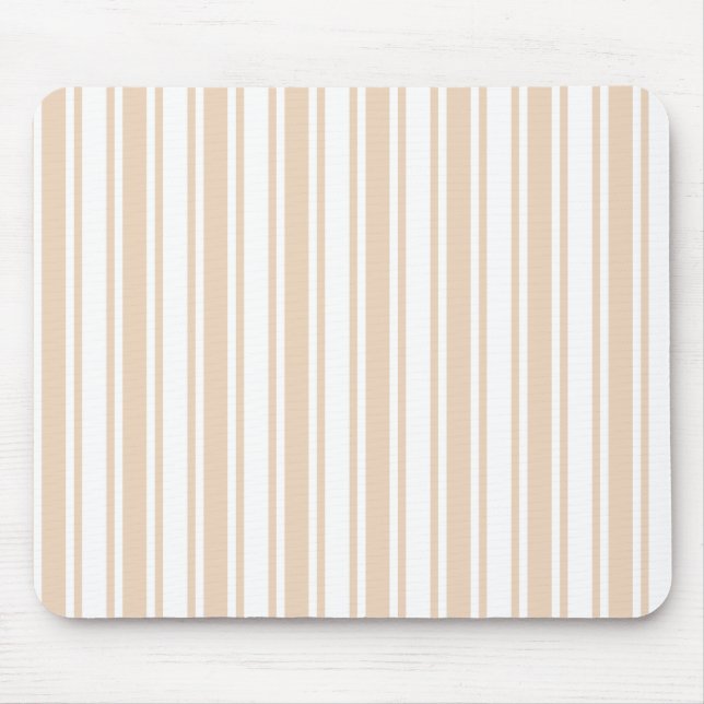 Beige och white candy rand musmatta (Framsidan)