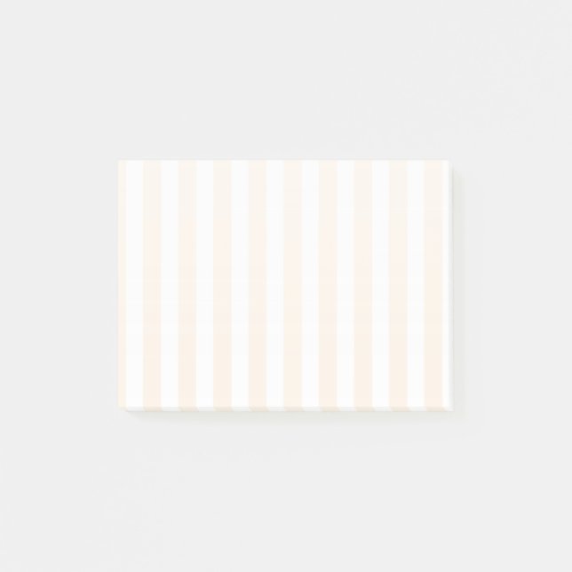 Beige och white candy rand post-it block (Framsida)