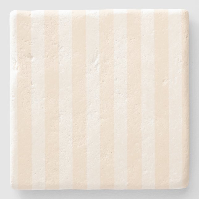 Beige och white candy rand stenunderlägg (Framsidan)