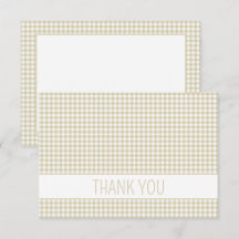 Beige och White Gingham Play Personlig
