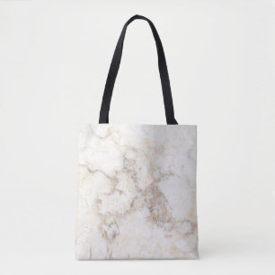 Beige och White Marble Stone Tygkasse