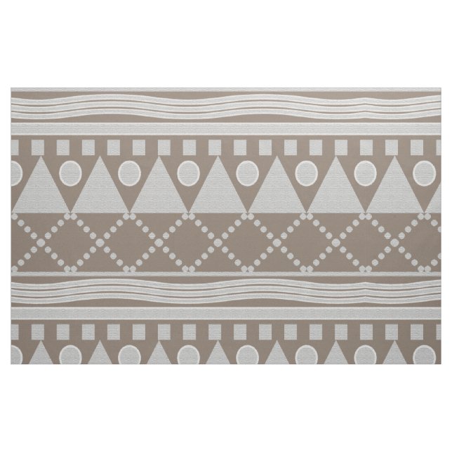 Beige och White Southwest Design Mönster Fabric Tyg (Fat Quarter)