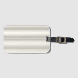 Beige och White Ticking Rand Bagagebricka