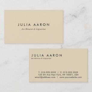 Beige om den moderna Eleganten Plain Professionell Visitkort