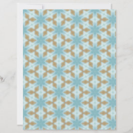 Beige on Blue geometric tile scrapbook paper