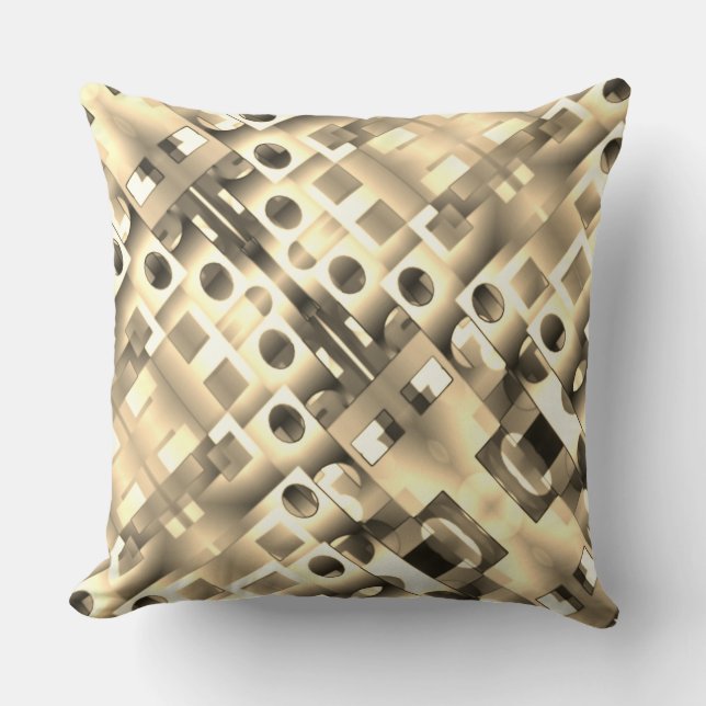 Beige-övertoning för fyrkanter och rektanglar med  kudde (Framsida)