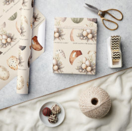 Beige Pastel Easter Eggs Family Name Presentpapper