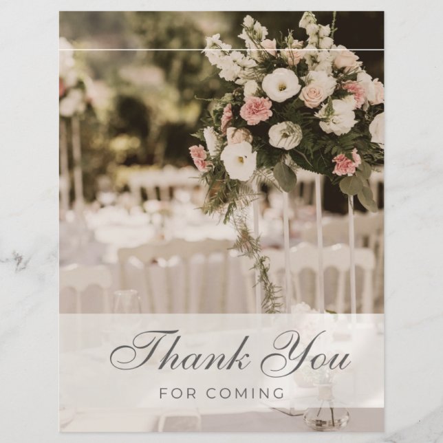 Beige Pastel Elegant Tack Souvenir (Framsida)