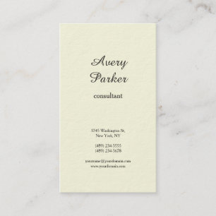 Beige Plain Modern Minimalist Professionell Visitkort