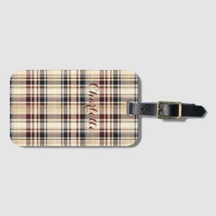 Beige Play Classic Checkered Mönster Bagagebricka