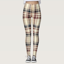 Beige Play Classic Checkered Mönster Leggings