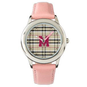Beige Preppy Play Mode Monogram Personlig Armbandsur