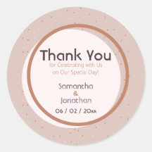 Beige prickar och cirklar bröllopsdekal