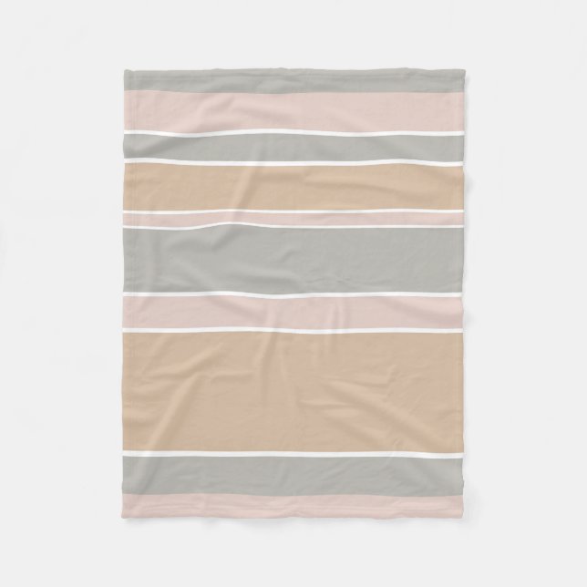 Beige rand fleecefilt (Framsidan)