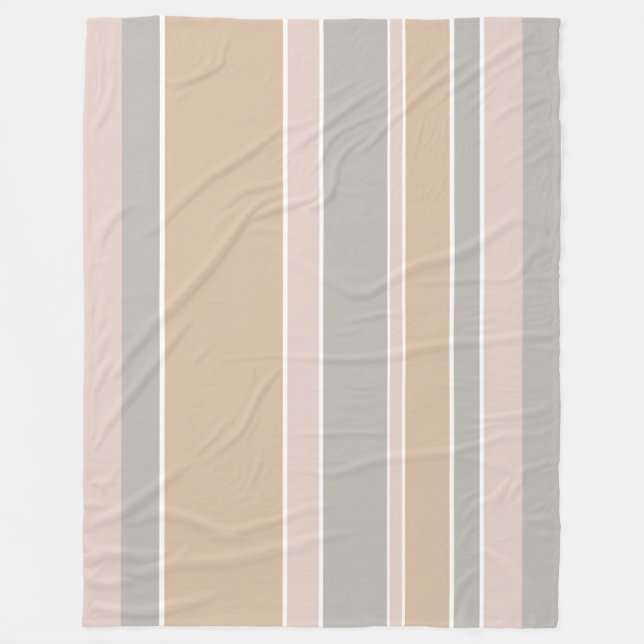 Beige rand fleecefilt (Framsidan)