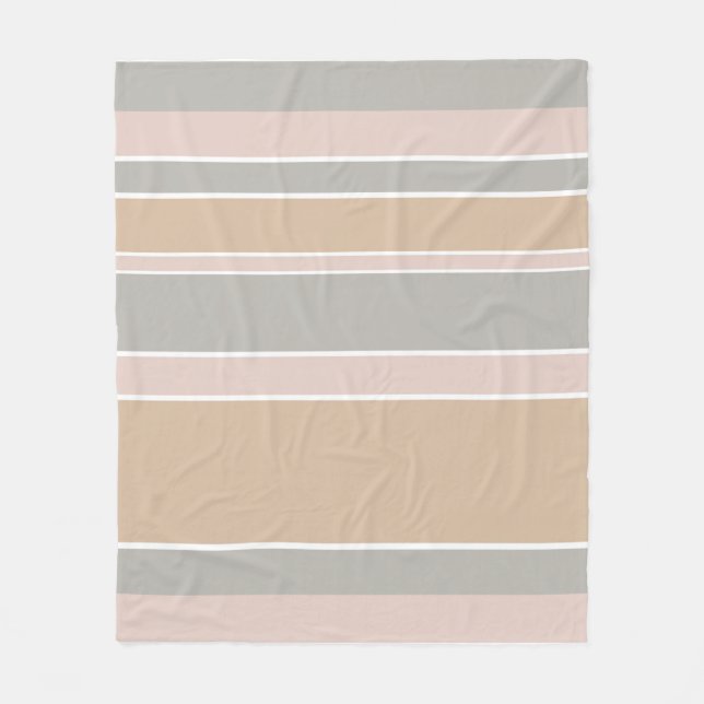 Beige rand fleecefilt (Framsidan)