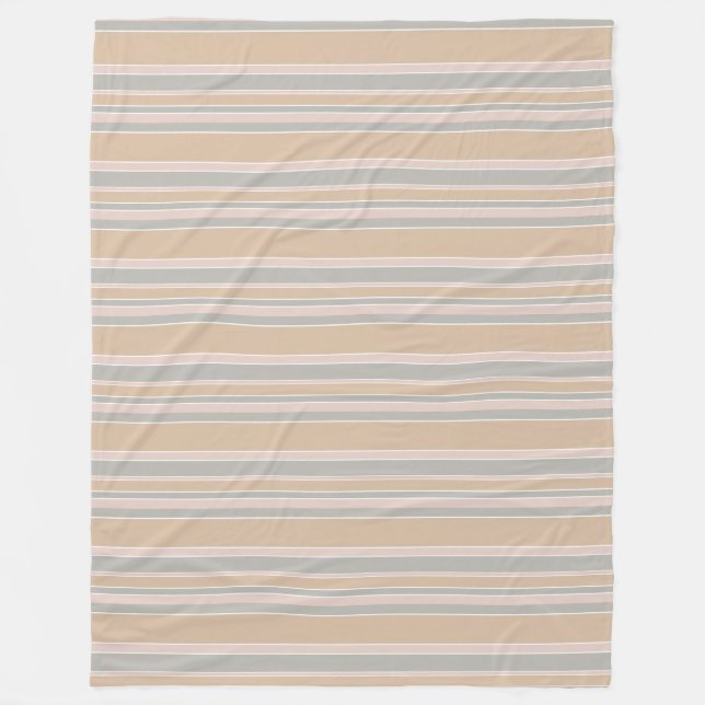 Beige rand fleecefilt (Framsidan)