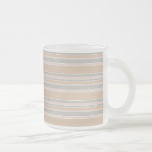 Beige rand frostad glasmugg