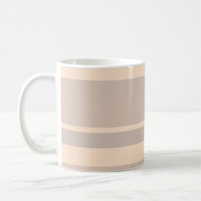 Beige Rand Kaffemugg (Vänster)