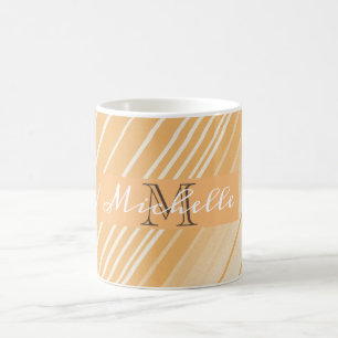 Beige Rand Kaffemugg