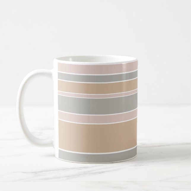 Beige rand kaffemugg (Vänster)