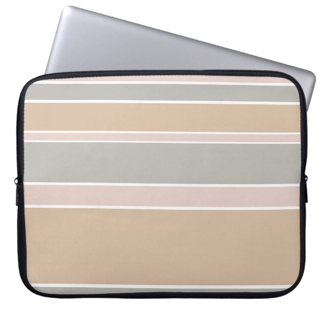 Beige rand laptop fodral (Framsidan)